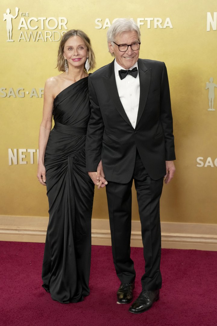 Calista Flockhart and Harrison Ford at The 32nd Annual Actor Awards Presented by SAG-AFTRA held at the Shrine Auditorium and Expo Hall in Los Angeles, California on March 1, 2026. | Source: Getty Images