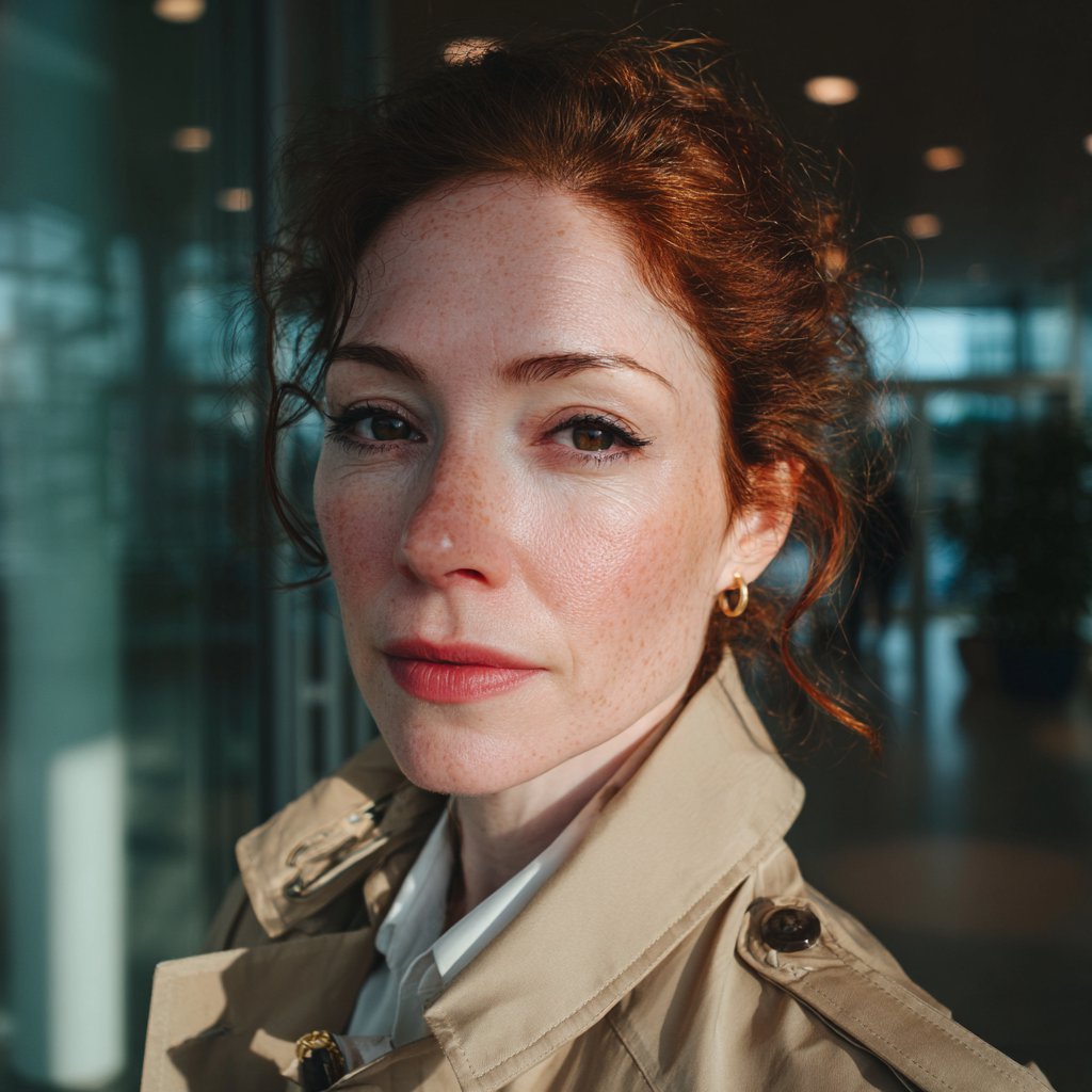 A determined woman standing in an office reception | Source: Midjourney