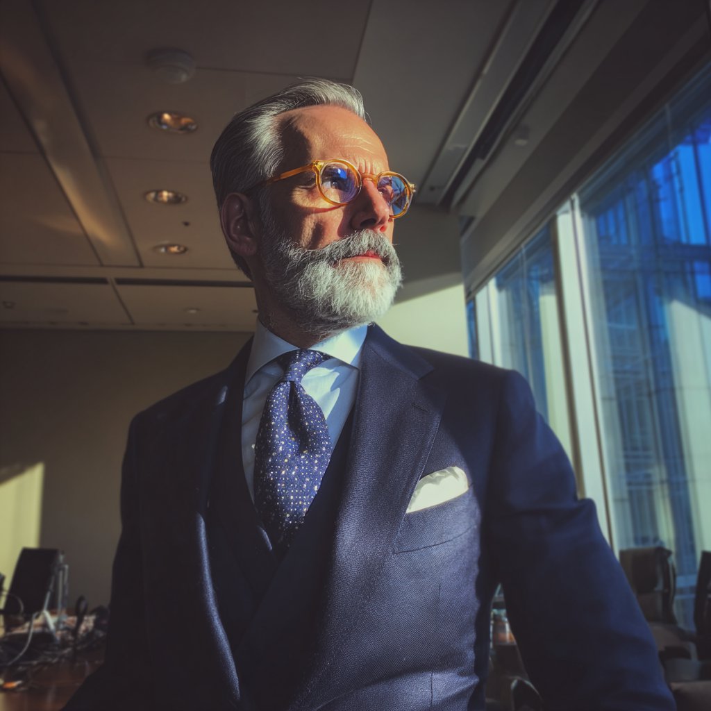 A lawyer wearing a navy suit | Source: Midjourney