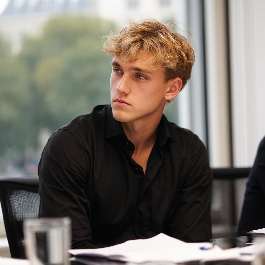 A man sitting in a conference room | Source: Midjourney