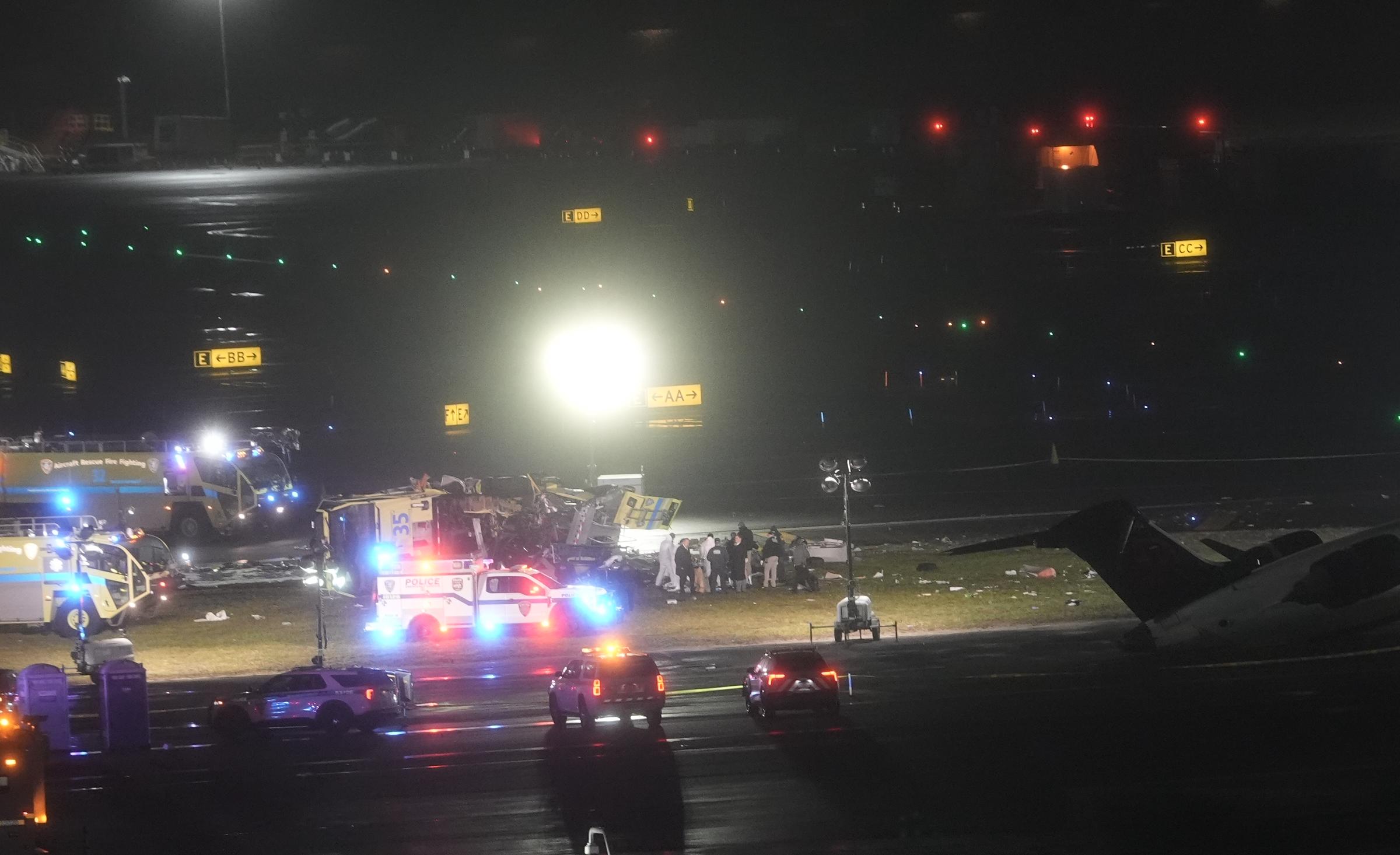 Passenger plane collides with a fire truck while landing at LaGuardia Airport on March 23, 2026, in New York City, New York | Source: Getty Images