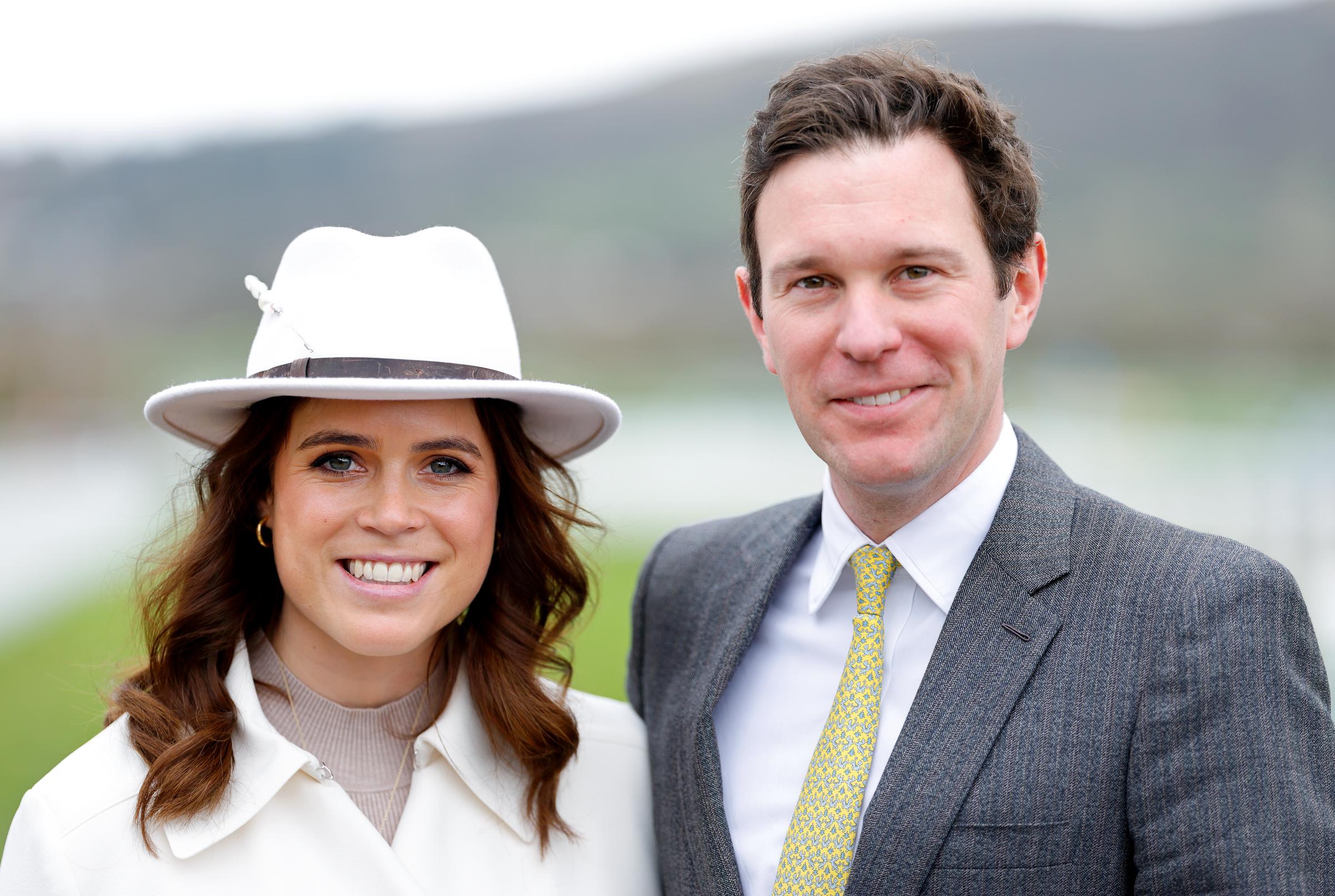 Princess Eugenie and Jack Brooksbank during Day 2 of the Cheltenham Festival on 13 March 2024 in England. | Source: Getty Images
