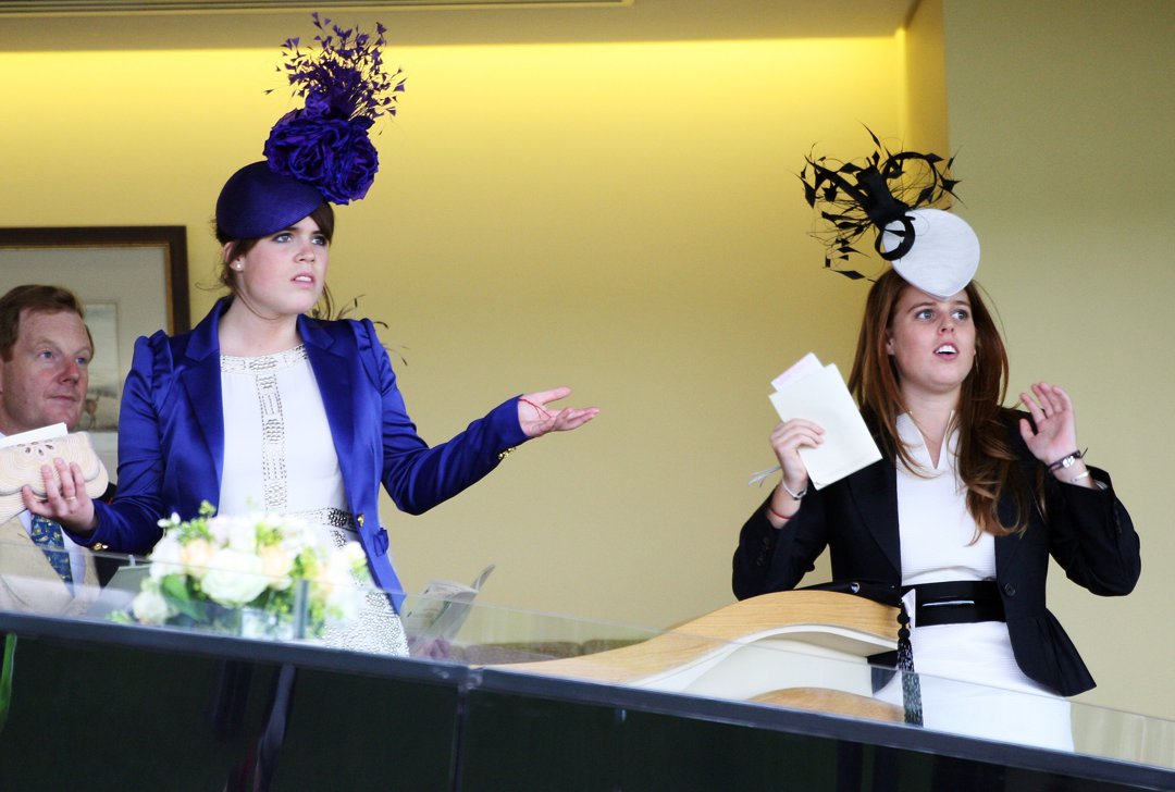 Princess Eugenie and Princess Beatrice during Day 1 of the Royal Ascot on June 17, 2008, in Ascot, England. | Source: Getty Images