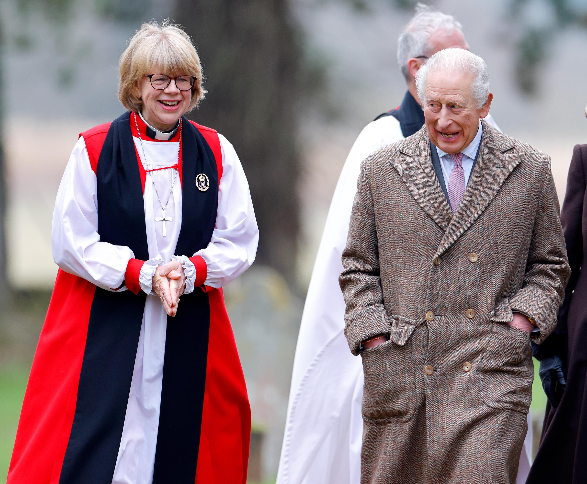 Just days before she legally took up her role on 28 January 2026, Mullally joined King Charles III for Sunday service at St Peter's Church on the Sandringham Estate, where she preached the sermon &mdash; a quietly personal moment between the new Archbishop of Canterbury designate and the monarch whose mandate would later be read aloud at her installation ceremony.