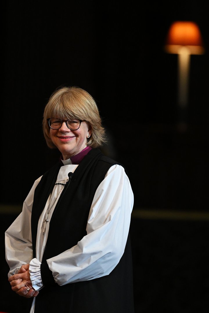 Mullally at St Paul's Cathedral on 28 January 2026, the day she was formally confirmed as the 106th Archbishop of Canterbury &mdash; the very building where, 25 years earlier, she had taken her first steps as an ordained priest, and where her 87-mile pilgrimage to Canterbury would later begin.