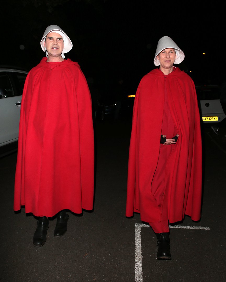 Karoline Copping and Jimmy Carr attending Jonathan Ross' Halloween party on 31 October 2019 in London, England. | Source: Getty Images
