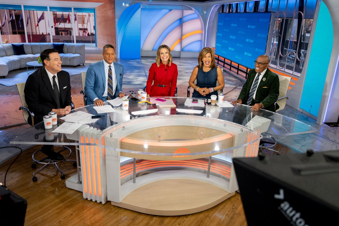 Carson Daly, Craig Melvin, Savannah Guthrie, Hoda Kotb, and Al Roker appear on “Today,” November 5, 2024 | Source: Getty Images