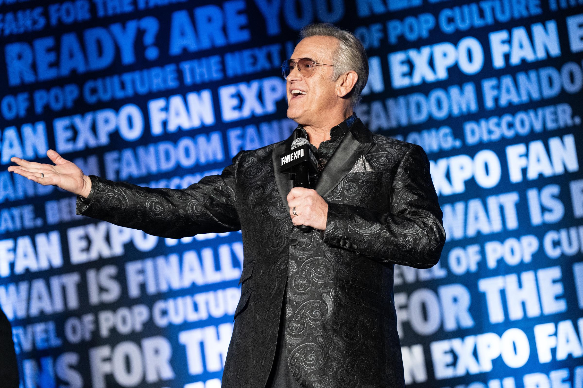 Bruce Campbell at the Ernest N. Morial Convention Center in New Orleans, Louisiana, on January 7, 2024 | Source: Getty Images