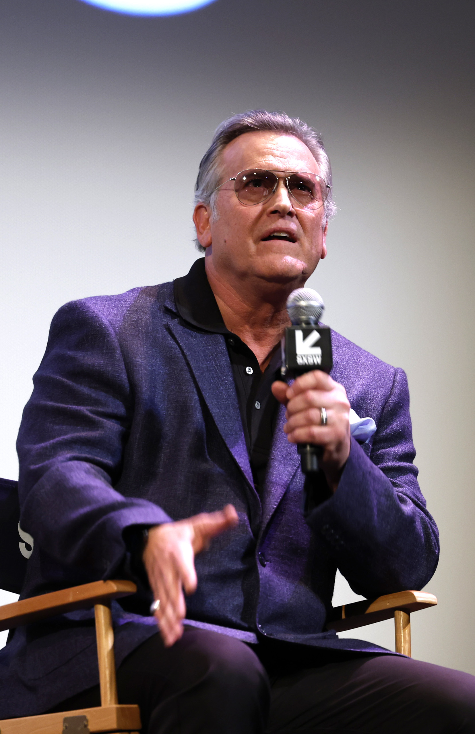 Bruce Campbell attends a Q&A for 