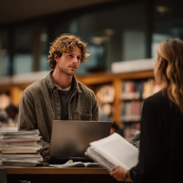A man and a woman engaging in a conversation | Source: Midjourney