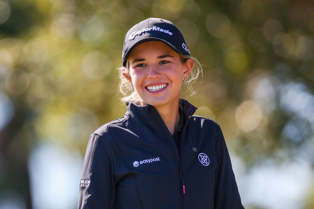 Kai Trump looks on from the 11th tee prior to The ANNIKA driven by Gainbridge, at Pelican Golf Club in Belleair, Florida on November 12, 2025. | Source: Getty Images