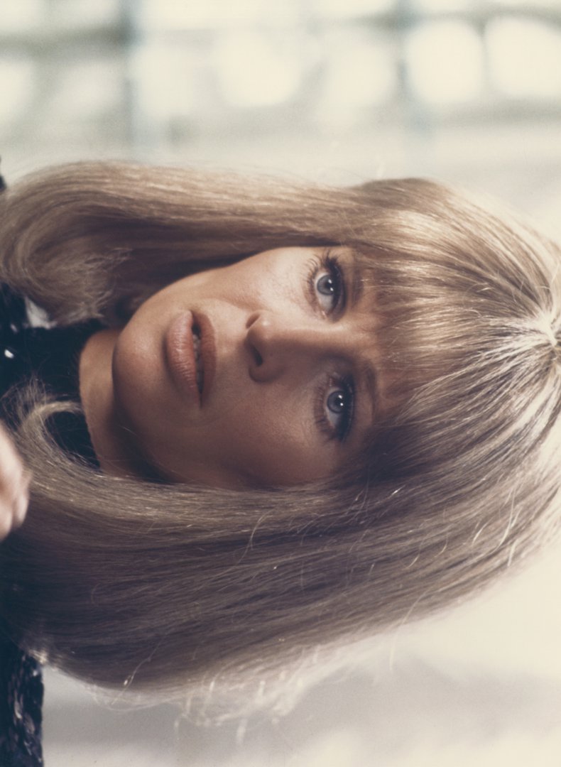 Christie appears in a striking portrait from the 1975 film 