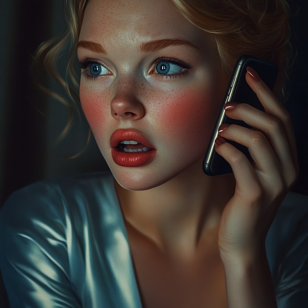 A woman talking on the phone | Source: Midjourney