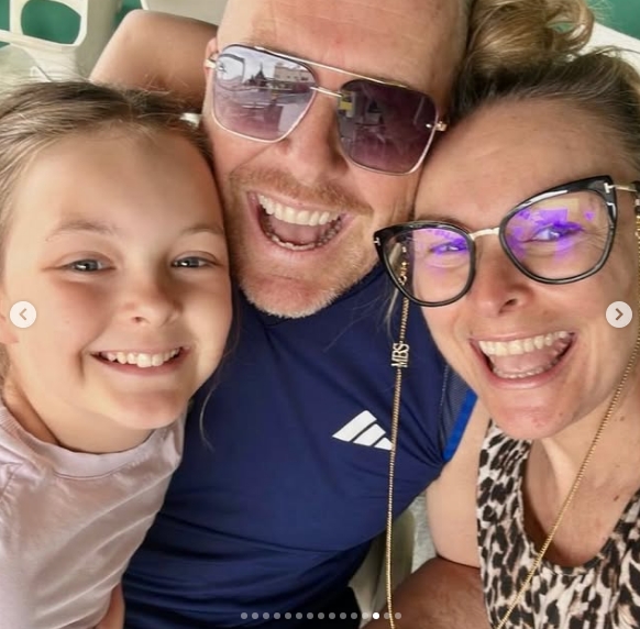 Mel Schilling with her husband and daughter, pictured in a post dated 14 February 2026. | Source: Instagram/mel_schilling1