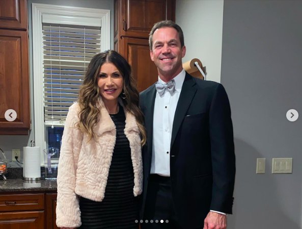 Kristi and Bryon Noem smiling for a photo, posted on May 23, 2024. | Source: Instagram/sdbryonnoem