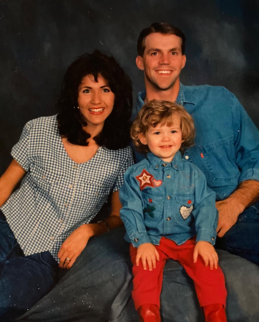 A throwback photo of Kristi and Bryon Noem and their son Booker Noem, from an anniversary post dated May 23, 2023 | Source: Instagram/kristinoem