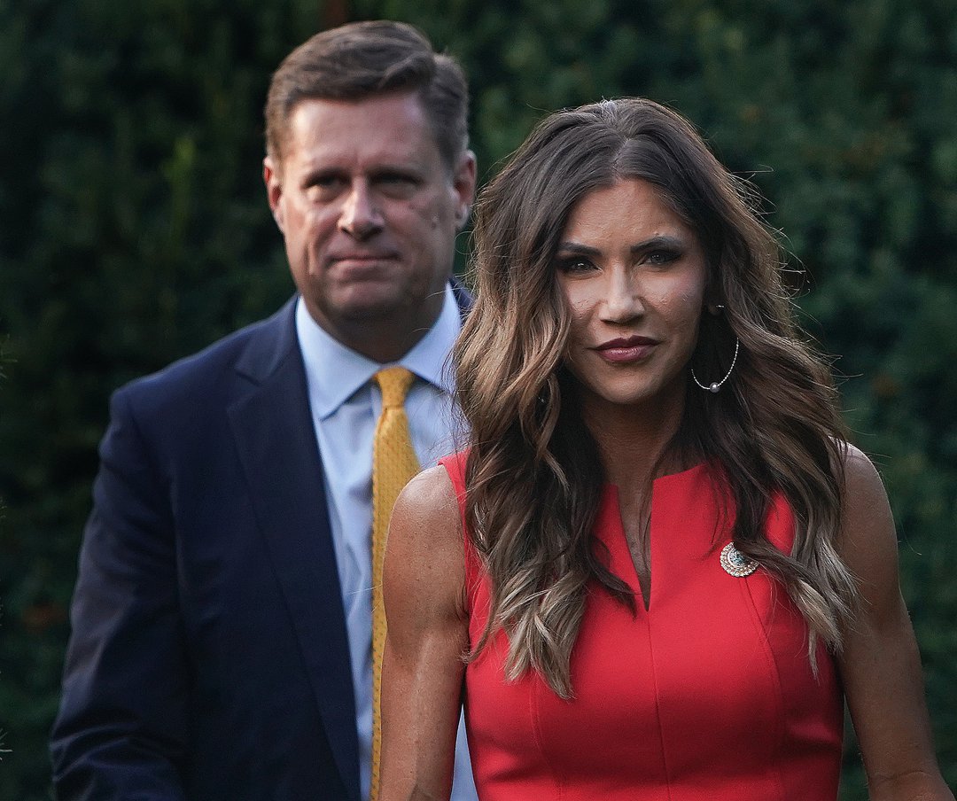 Kristi Noem attends a fundraiser for GOP gubernatorial candidate Geoff Diehl at the home of Ernie Boch Jr. on August 10, 2022, in Norwood, Massachusetts | Source: Getty Images