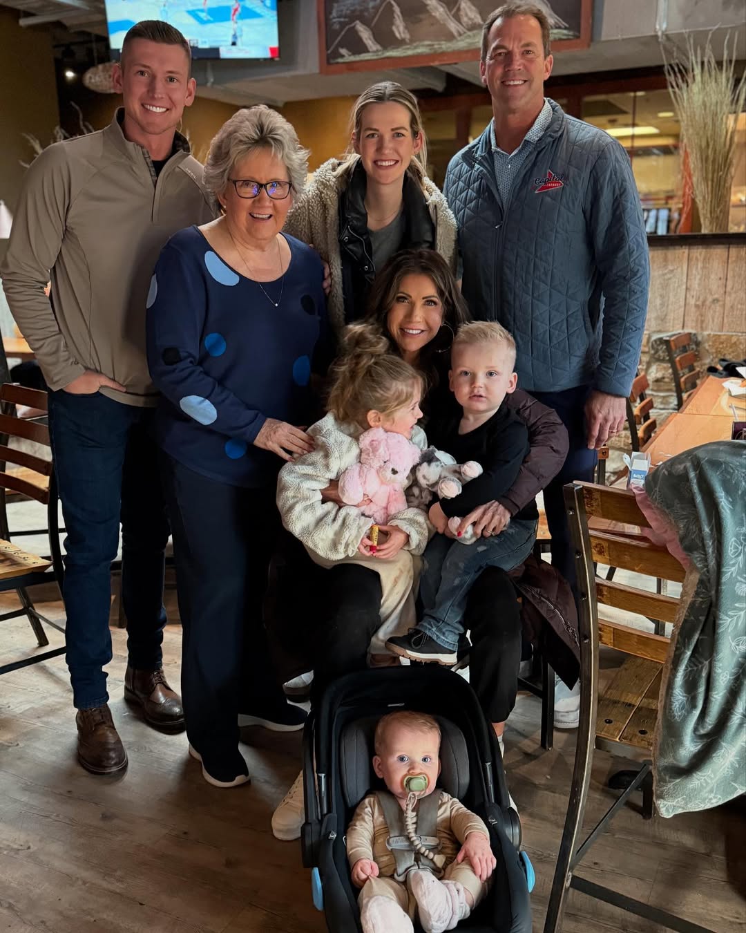 Bryon and Kristi Noem pose with family, dated February 20, 2025 | Source: Instagram/kristinoem