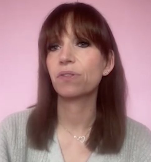 Katie Bryan speaks during a recorded video message in this image from a post shared on March 8, 2026, years after the crimes committed by her former partner Ian Huntley. | Source: Facebook/The Sun