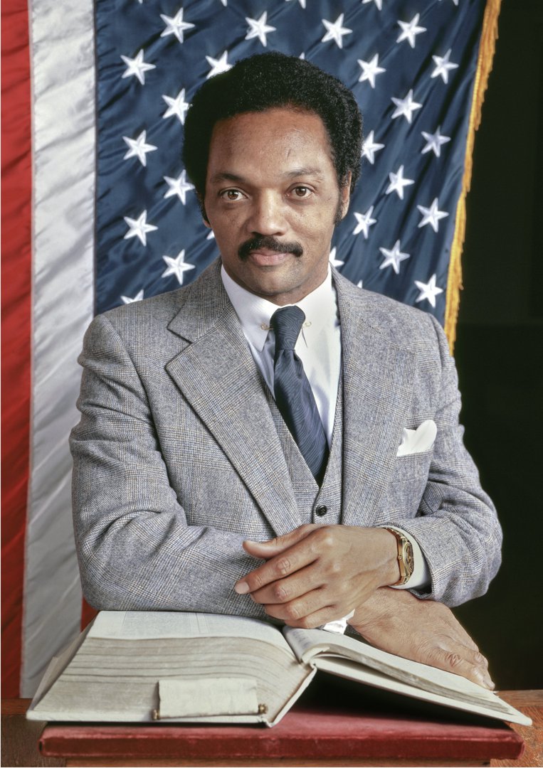 Jesse Jackson posing for a portrait in Tallahassee, Florida in 1984. | Source: Getty Images
