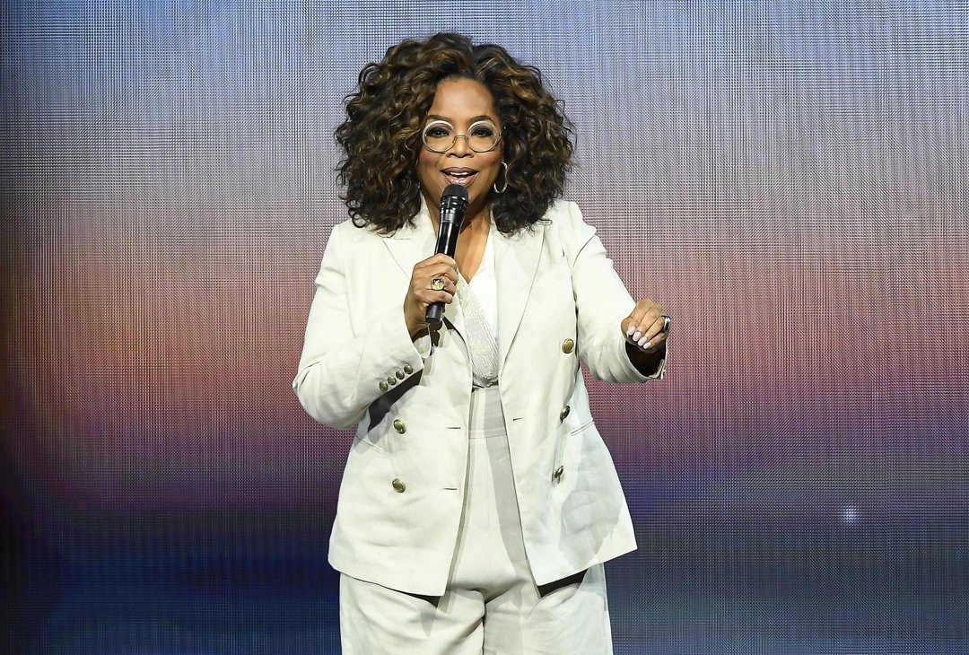 Oprah Winfrey speaks during 