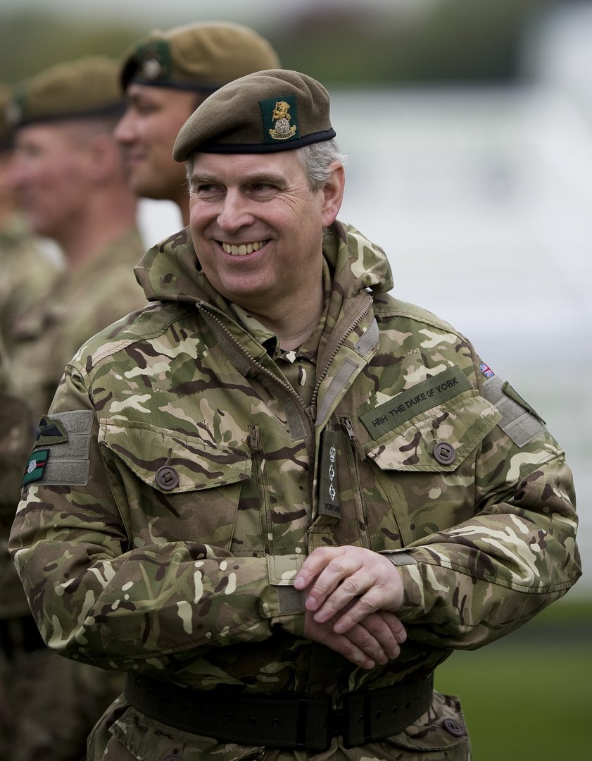 Andrew Mountbatten-Windsor presents Operational Service medals to the 4th Battalion, The Yorkshire Regiment, at York Racecourse on 17 May 2012 in York, England. | Source: Getty Images