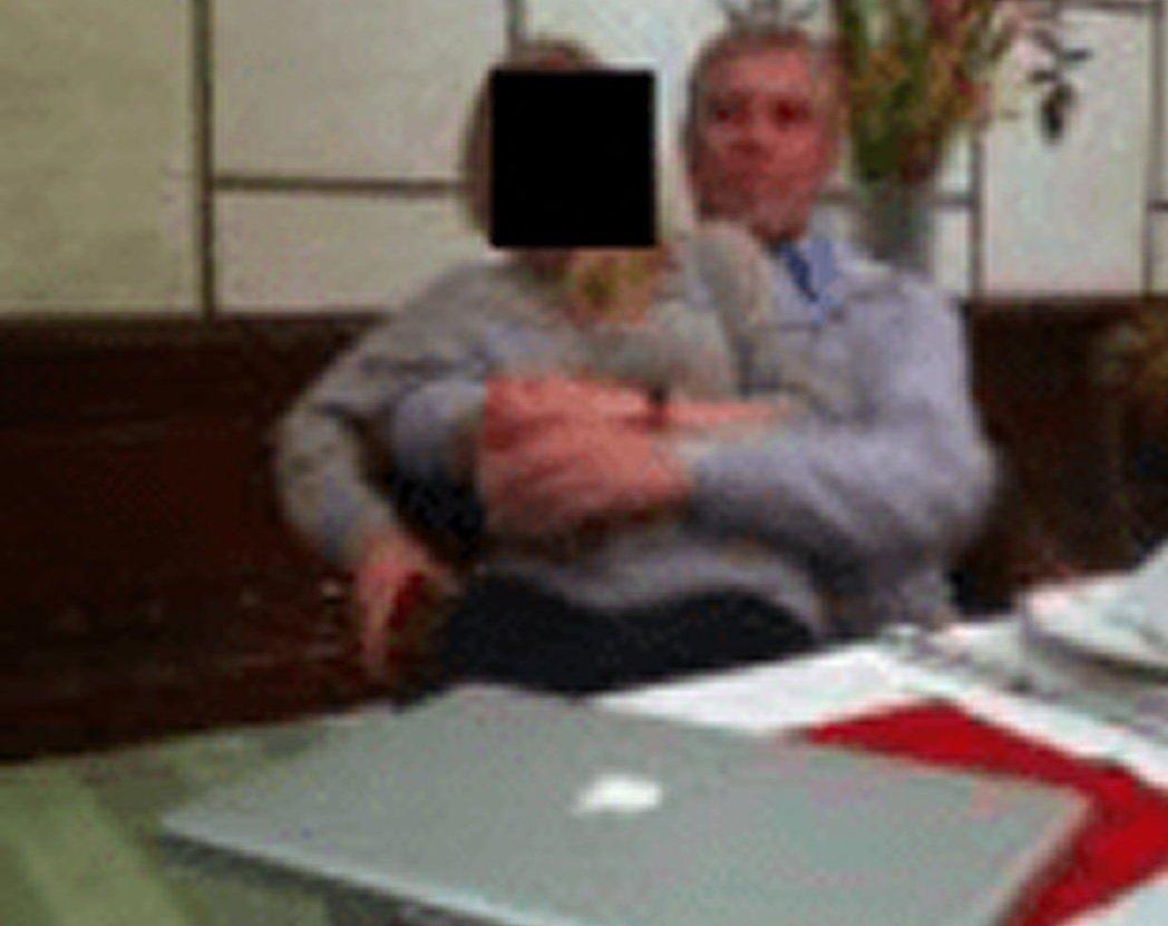 A photo believed to show Andrew Mountbatten-Windsor with a young woman at Jeffrey Epstein's New York home. | Source: X/ShakeLS