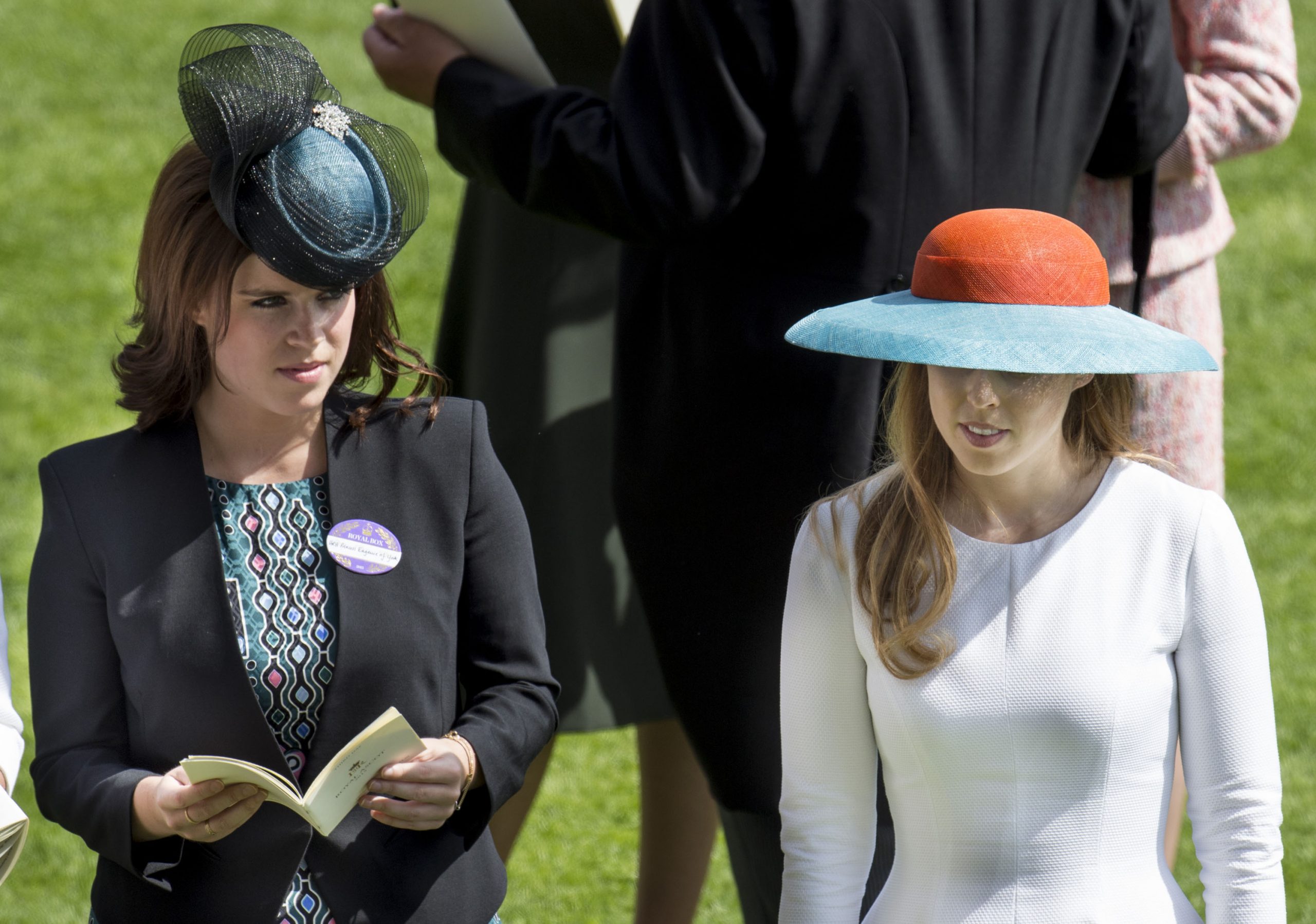 Princess Eugenie and Princess Beatrice on Day 3 of the Royal Ascot at Ascot Racecourse on 18 June 2015 in England. | Source: Getty Images