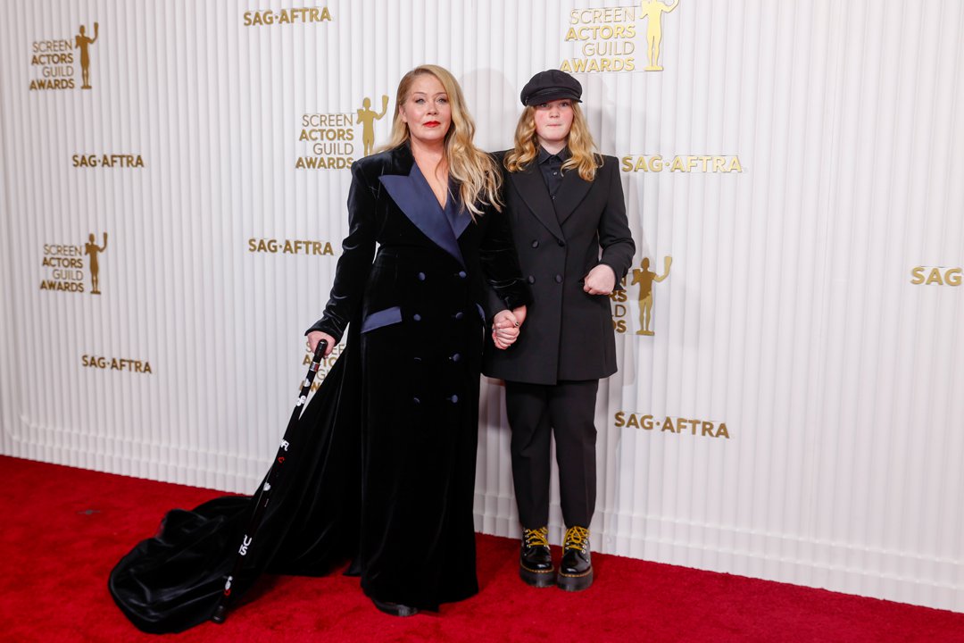 Christina Applegate and Sadie Grace LeNoble on the red carpet at the 29th Annual Screen Actors Guild Award. | Source: Getty Images