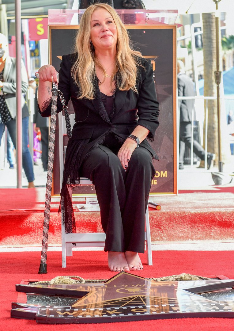 Christina Applegate looks on during her Hollywood Walk of Fame star ceremony. | Source: Getty Images
