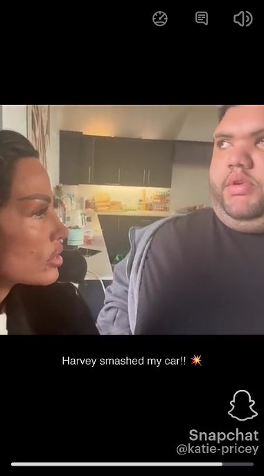 A screengrab of Katie Price's video, posted on 11 March 2026. | Source: Snapchat/Katie Price