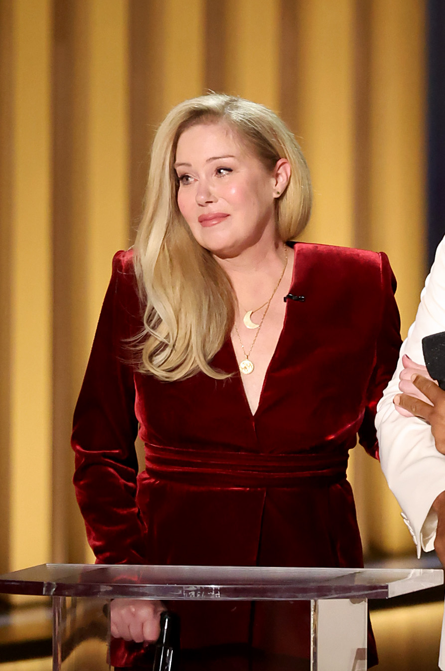 Christina Applegate onstage during the 75th Primetime Emmy Awards in Los Angeles, California on January 15, 2024. | Source: Getty Images