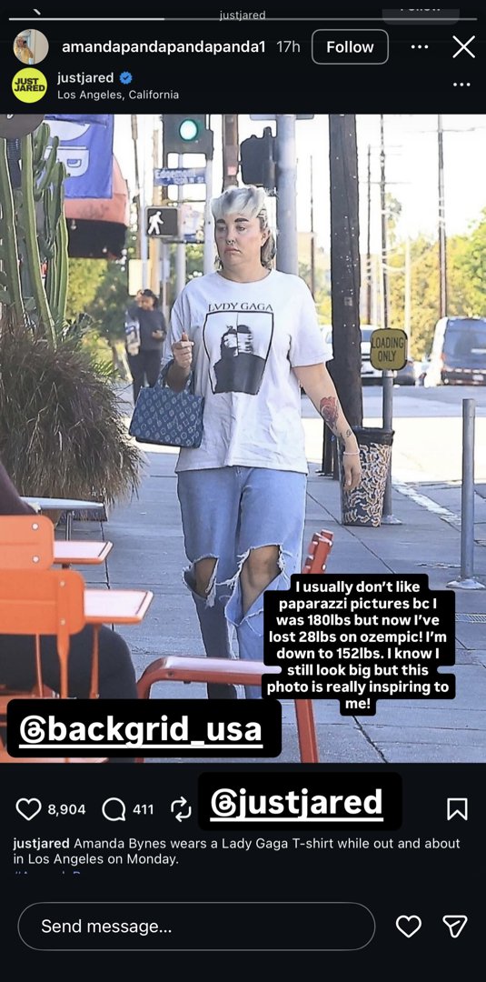 Amanda Bynes talking about her weight loss on Instagram Stories, posted in December 2025. | Source: Instagram/amandapandapandapanda1