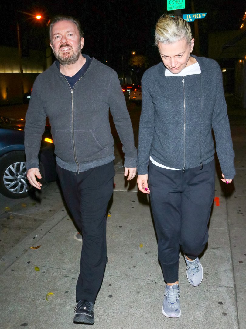 Ricky Gervais and Jane Fallon seen on 3 January 2020 in California, United States. | Source: Getty Images