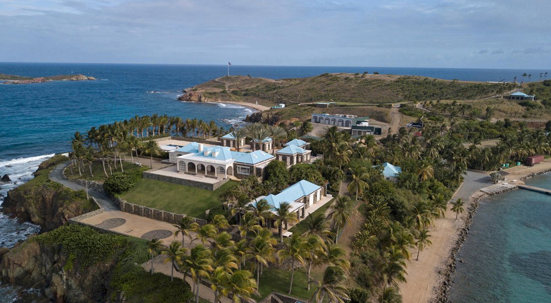 Jeffrey Epstein's former home on the island of Little St. James in the US Virgin Islands. | Source: Getty Images