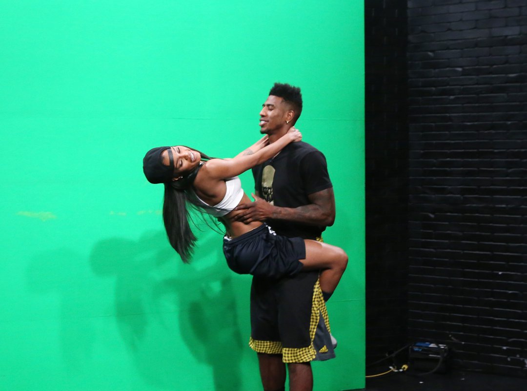 Teyana Taylor and Iman Shumpert attend 106 & Park on November 3, 2014, in New York City | Source: Getty Images