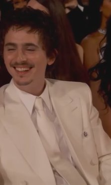 Timothée Chalamet reacting to Conan O'Brien's joke about him. | Source: Instagram/enews