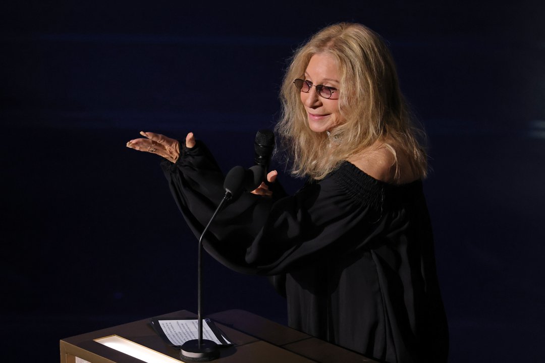 Barbra Streisand speaks onstage during the 98th Academy Awards at the Dolby Theatre in Hollywood, California, on March 15, 2026 | Source: Getty Images