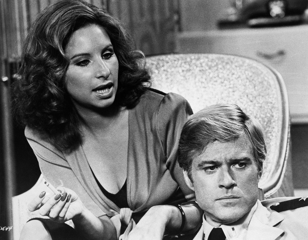 Barbra Streisand and Robert Redford in a scene from 
