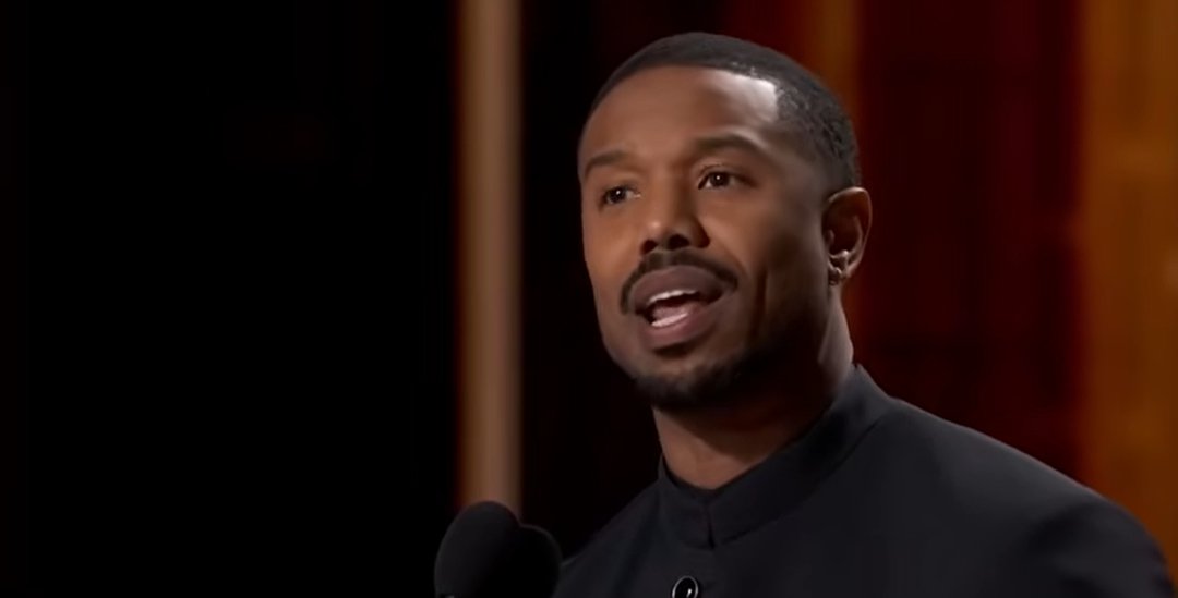 Michael B. Jordan closes his speech by thanking fans, supporters of the film 