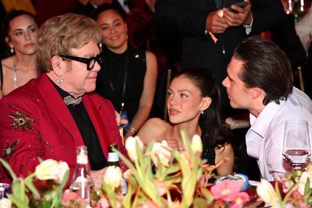 Sir Elton John, Brooklyn Peltz Beckham and Nicola Peltz Beckham attend Elton John AIDS Foundation's 34th Annual Academy Awards Viewing Party on 15 March 2026 in West Hollywood, California. | Source: X/Mirror Celeb